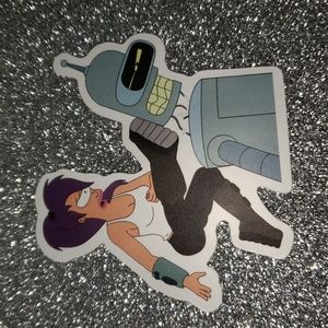 Futurama waterproof sticker Bender Leela